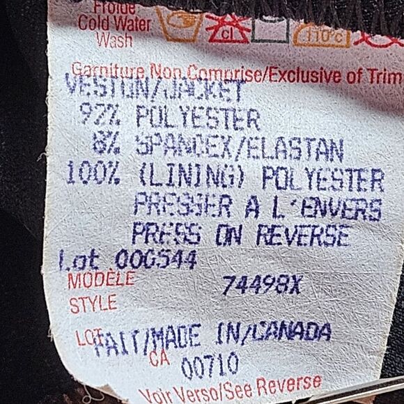 Joseph Ribkoff Sequin Brown & Tan Animal Print Double Zip Jacket Lined Blouse - Picture 8 of 14